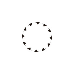 Water splash, rounded geometric symbol simple logo vector