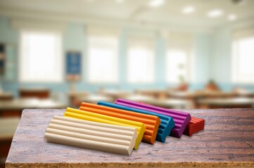 Different colored plasticine Educational games for children.