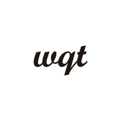 Letter wqt connect geometric symbol simple logo vector