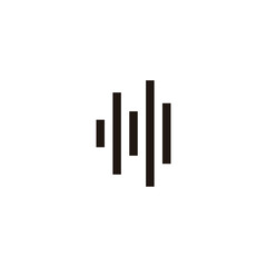 Sound effect, geometric symbol simple logo vector