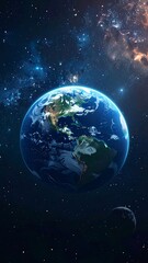 Obraz premium Earth in a cosmic expanse