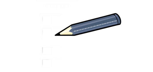 Checklist with pencil isolated on transparent background for your design