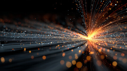 An abstract visualization of an Automated Market Maker (AMM) providing liquidity in DeFi.