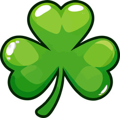 Green four-leaf clover symbol representing luck and nature