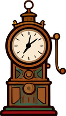 Vintage clock with detailed design showing time in a classic style