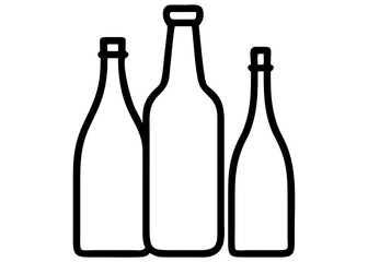 wine bottle isolated on white