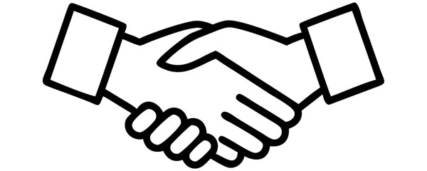 Obraz premium Handshake vector illustration of hands shaking icon