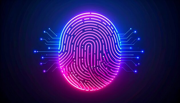 Fingerprint Technology Illustration. - Powered by Adobe