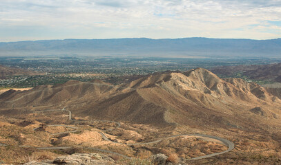 View of the Coachella Valley in Riverside county, California