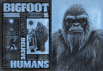 Brutalist Cryptid Poster Template