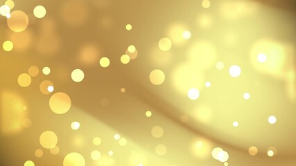 Golden background with scattered circular bokeh lights. Ideal for festive designs, holiday graphics, luxury themes, and elegant marketing materials.