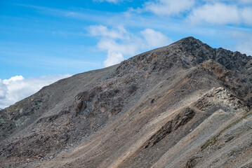 Pers mountain top in Swiss on a sunny summer day