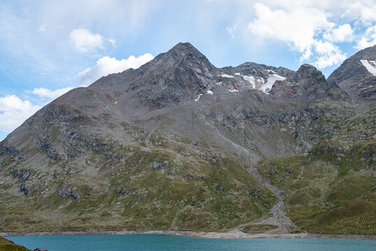 Mountain Sassol Mason in the beautiful nature of the swiss alp