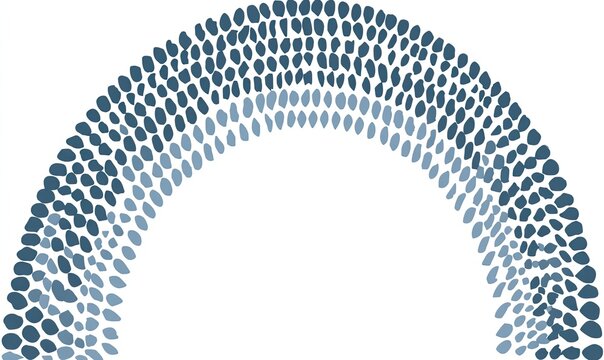 Abstract  semicircle  pattern  of  muted  blues