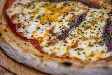 An authentic Brazilian anchovy pizza, the best pizza in the world