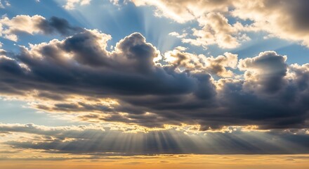Dramatic Sky with Golden Light.
