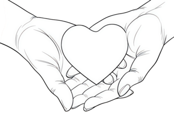 Hands Holding Heart Symbol