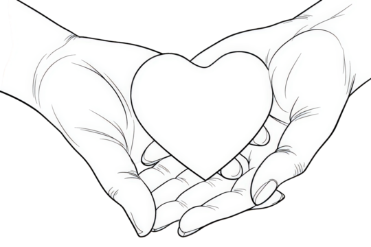 Hands Holding Heart Symbol