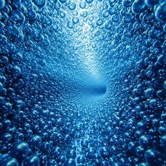 Bubbles in Water, Underwater, Deep Blue, Aquatic, Nature.