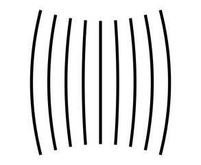 Lines Brush Wave Patterns Texture Black Seamless Design Vector Illustration