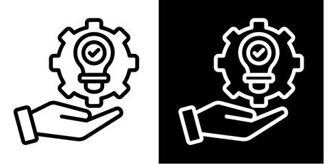 Business Solutions  Icon Set White Style Collection