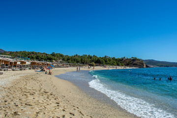 The serene and scenic Trypiti ( Tripiti) beach in Thassos, Greece 
