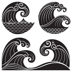 Obraz premium A set of vector elements with ornate floral and animal illustrations, perfect for decorative designs