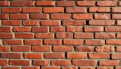 Obraz premium Rough-textured exposed brick wall, varying shades of red and brown, weathered brick, industrial