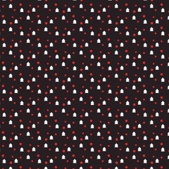 Seamless blue stars and stripes Christmas pattern with colorful polka dots and a retro fabric texture