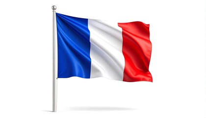 Obraz premium French Flag Waving in the Wind.