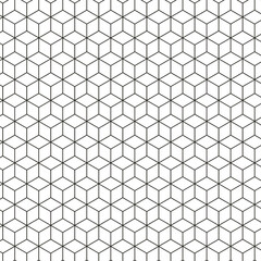 Fototapeta premium Black and white abstract geometric seamless pattern with triangles and squares for wallpaper and textile design