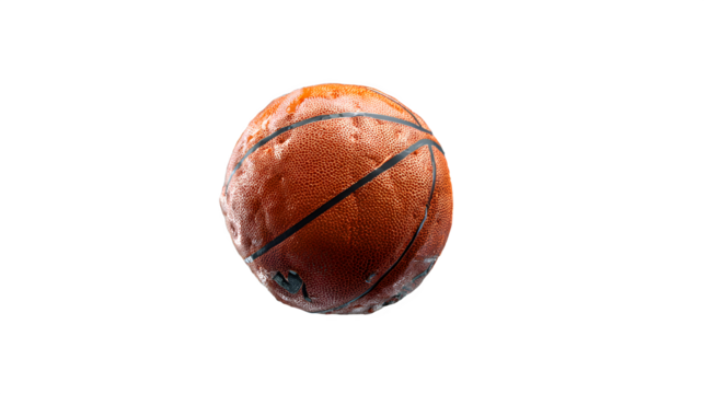 Basketball scoring a point isolated on transparent background