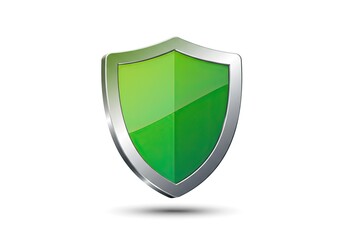 Green Shield with Silver Border: Symbol of Security and Protection in Modern Design
