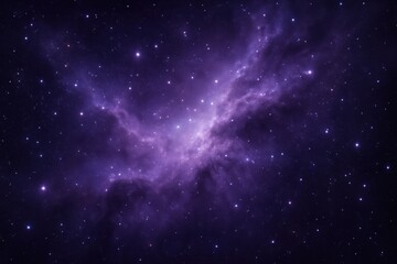 Deep space nebula in dark violet and lilac hues with realistic starlight dust lanes and glowing rims forming an immersive galaxy backdrop