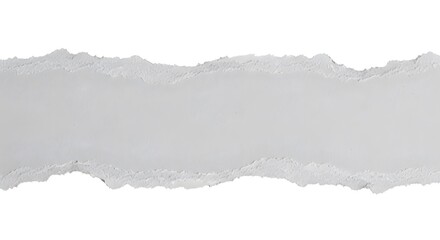 Jagged Tear A High-Resolution Studio Shot of a Ripped Paper Strip - Detailed Texture, Frayed Edges, and Subtle Shadows Against a Clean White Backdrop, Perfect for Graphic Design!