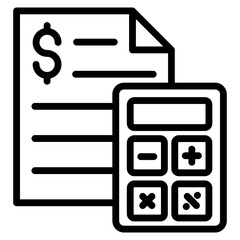 Tax Calculator Icon Element For Design