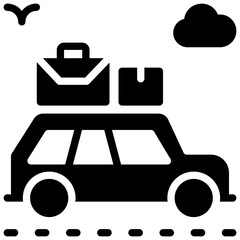 transportation car silhouette