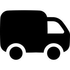 delivery truck icon silhouette