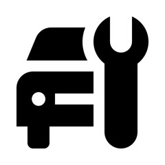 car service icon silhouette