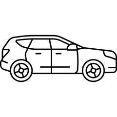 black car isolated on white