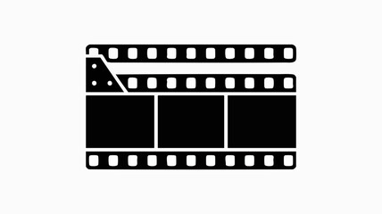 Fototapeta premium Black and white film strip graphic design.