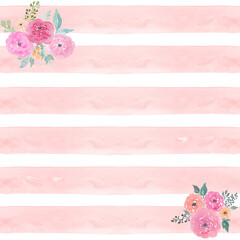 Elegant pink floral vector pattern for a spring or wedding invitation card design