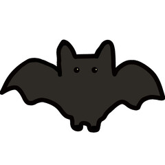 funny cartoon bat illustration.