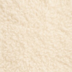 Soft ivory wool fleece seamless texture macro with fluffy fibers cozy textile background for designers clean neutral fabric surface detail