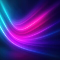 Naklejka premium Vibrant abstract backdrop with luminous neon light beams and prismatic glow dynamic motion blur creating futuristic AI generated energy waves