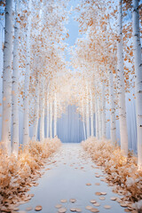 Golden Tranquility: A Sunlt Symphony of Aspen Grovesin Autumn