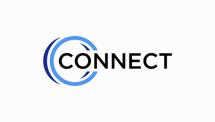 abstract connection connect icon vector illustration Modern Networking Logo Design Vector.