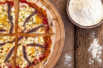 An authentic Brazilian anchovy pizza, the best pizza in the world