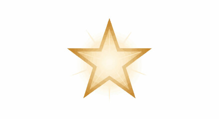 Obraz premium Christmas icon vector 2025 download golden star vector graphic, glowing star illustration, shiny star icon, star shape design element vector