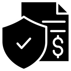 Insurance Policy Icon Element For Design